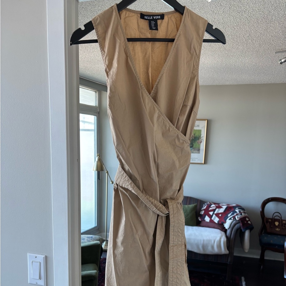 Nellie Vee Tan Wrap Dress